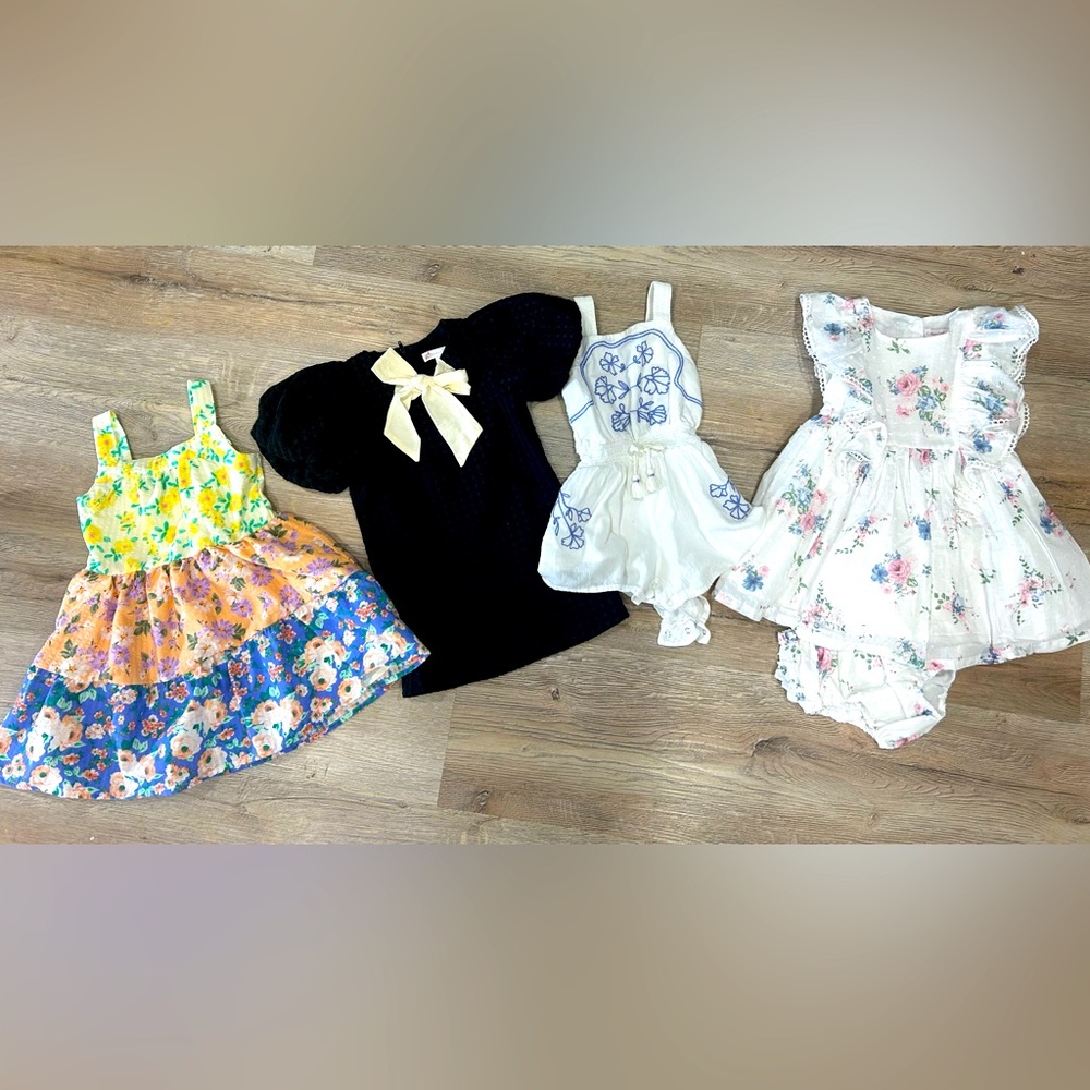 Toddler girl bundle. Dresses & romper. All in size 2T. IMMACULATE condition.
